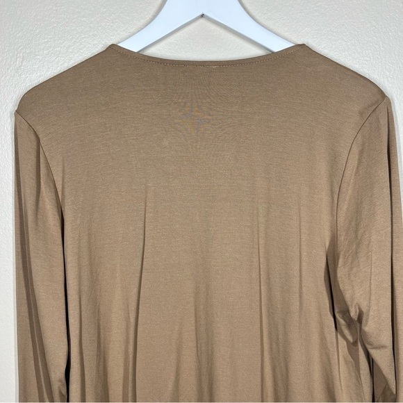 J. Jill Womens Tan Wearever Collection Single Button Open Front Cardigan Large - Picture 10 of 11